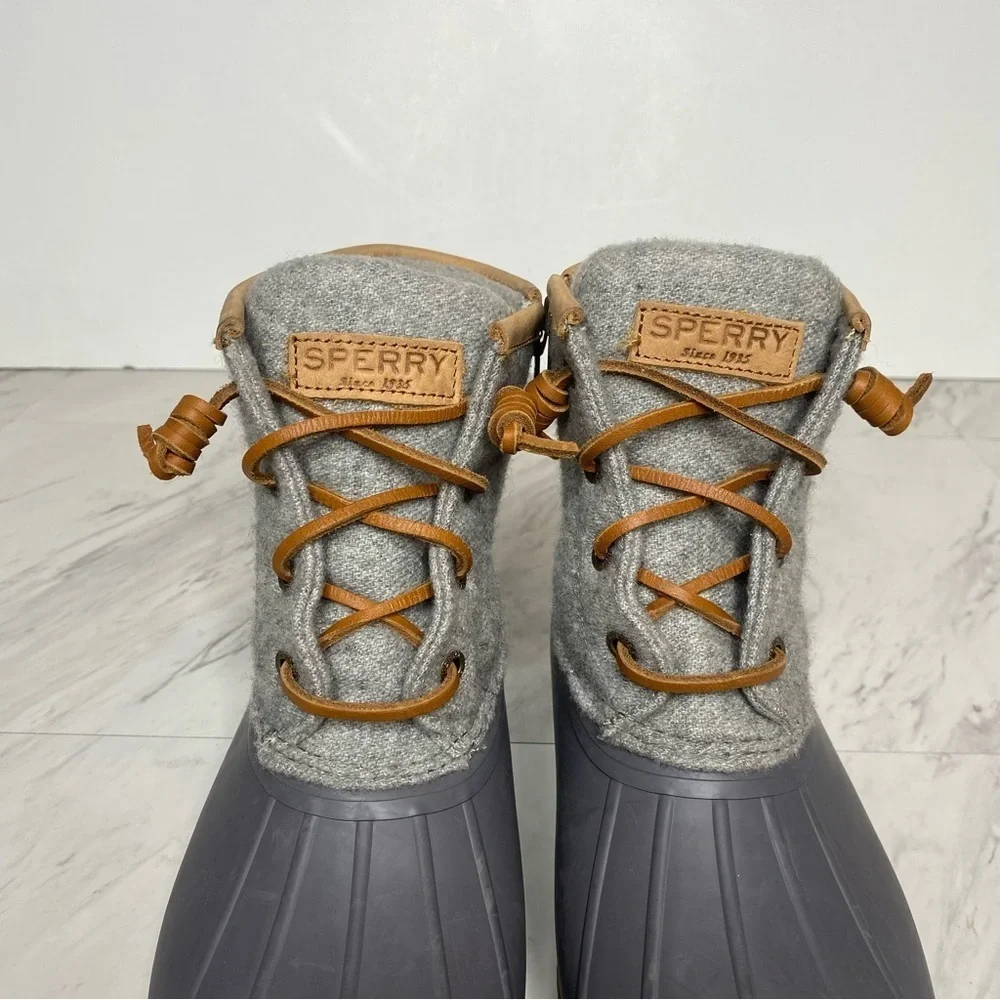 Sperry Saltwater Wool Embossed Water Resistant Duck Boot 7